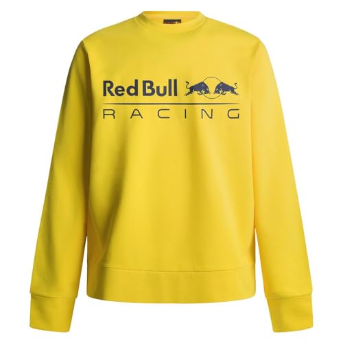 Red Bull Racing X Pepe Jeans Herren RBR Team Logo Crew Sweatshirt, Yellow (Yellow), XXL von Red Bull Racing X Pepe Jeans