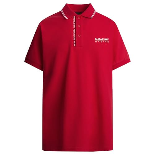 Red Bull Racing X Pepe Jeans Herren RBR Tipped Logo Polo, Red (Mars RED), XL von Red Bull Racing X Pepe Jeans