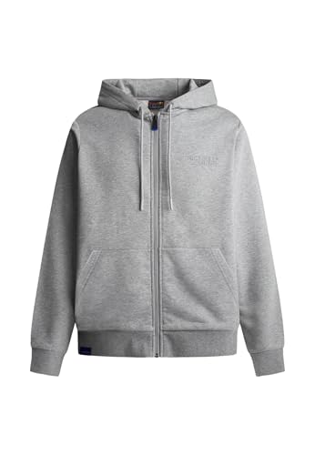 Red Bull Racing X Pepe Jeans Herren RBR Zip Logo Hoody Sweatshirt, Grey (Marl Grey), XL von Red Bull Racing X Pepe Jeans