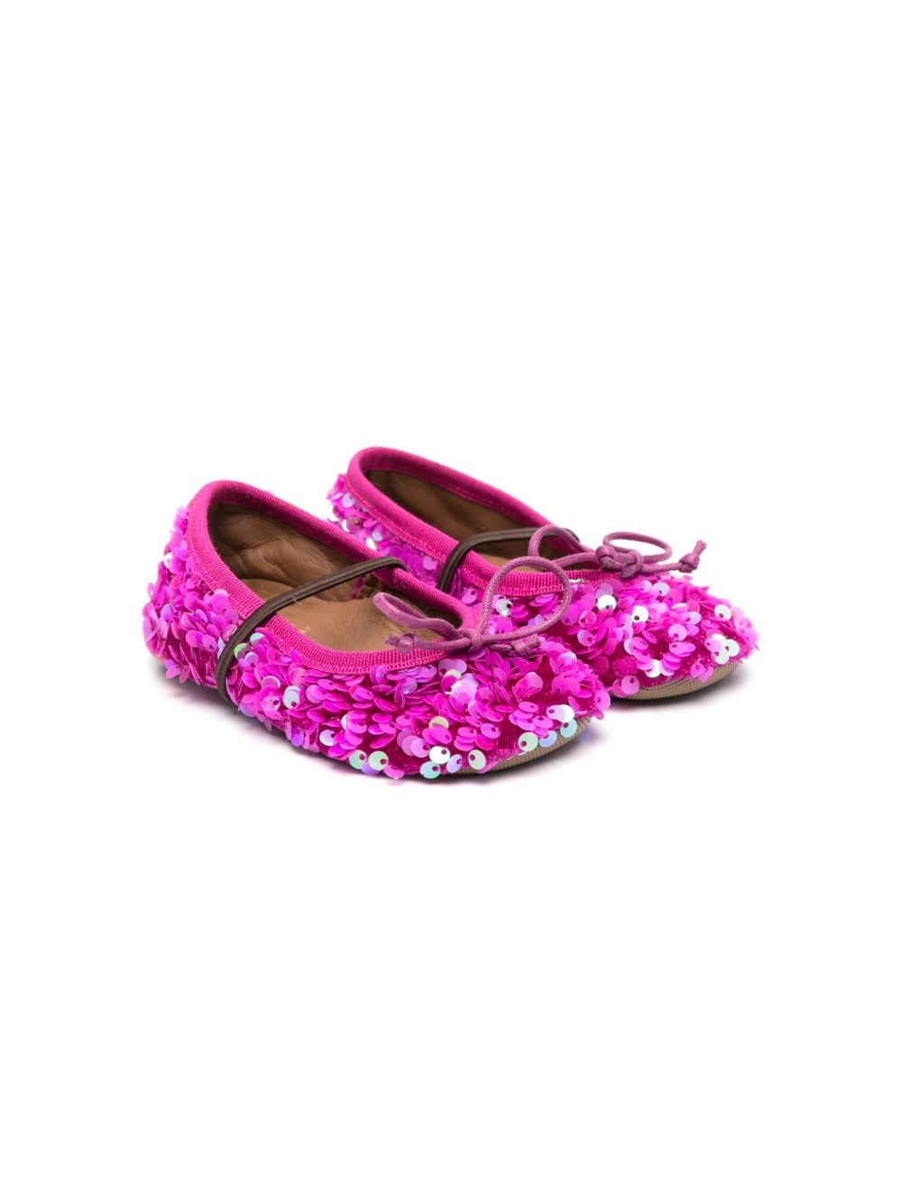 Pèpè Ballerinas mit Pailletten - Rosa von Pèpè