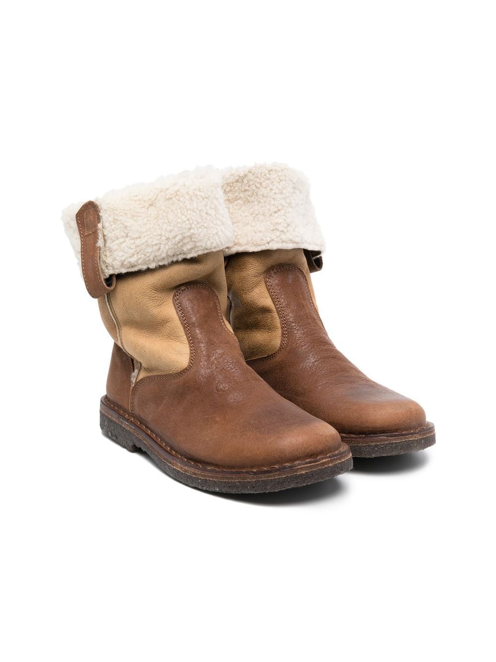 Pèpè Haley Stiefel mit Shearling - Braun von Pèpè