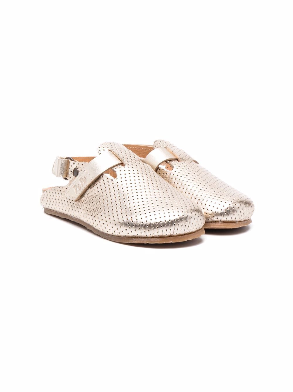 Pèpè Perforierte Slingback-Mules - Gold Pèpè Perforierte Slingback-Mules - Gold von Pèpè