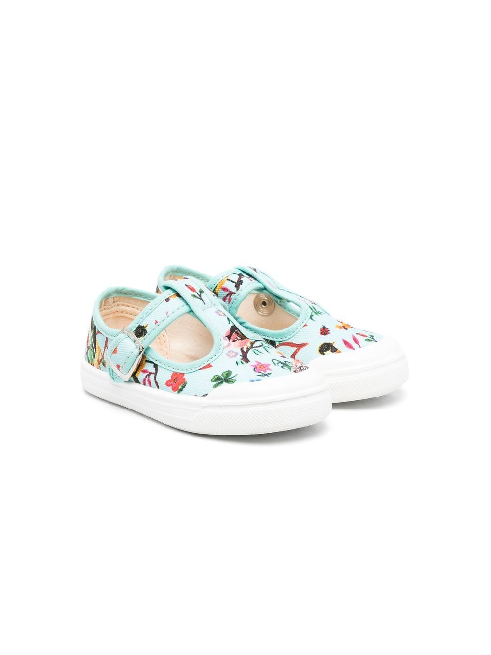 Pèpè Sneakers mit Blumen-Print - Blau von Pèpè