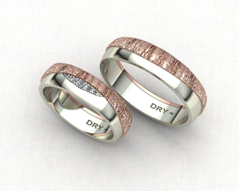 Trauringe in Weiß - Und Roségold. Ideal Für Verlobung, Hochzeit Oder Jahrestag. Kostenloser Versand von PepeDry