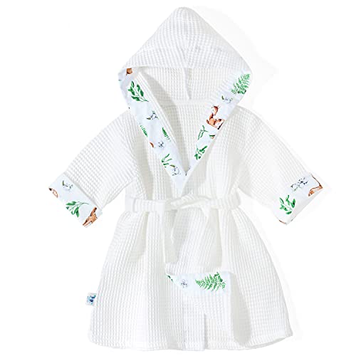 Pepi MADE IN POLAND Bademantel Kinder Baby unisex - Bademantel Kinder Jungen 100% Baumwolle - Kinder Bademantel Mädchen mit Kapuze von Pepi MADE IN POLAND