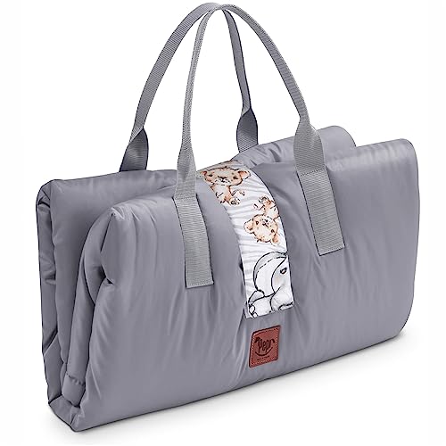 Pepi - Playmat Baby - Spielmatte Baby Faltbar - Spielmatte Kinder - Picknickdecke Wasserdicht 120x150 cm - Picnic Blanket für Kinder - Baby Matte - 100% Baumwolle - Safari von Pepi MADE IN POLAND