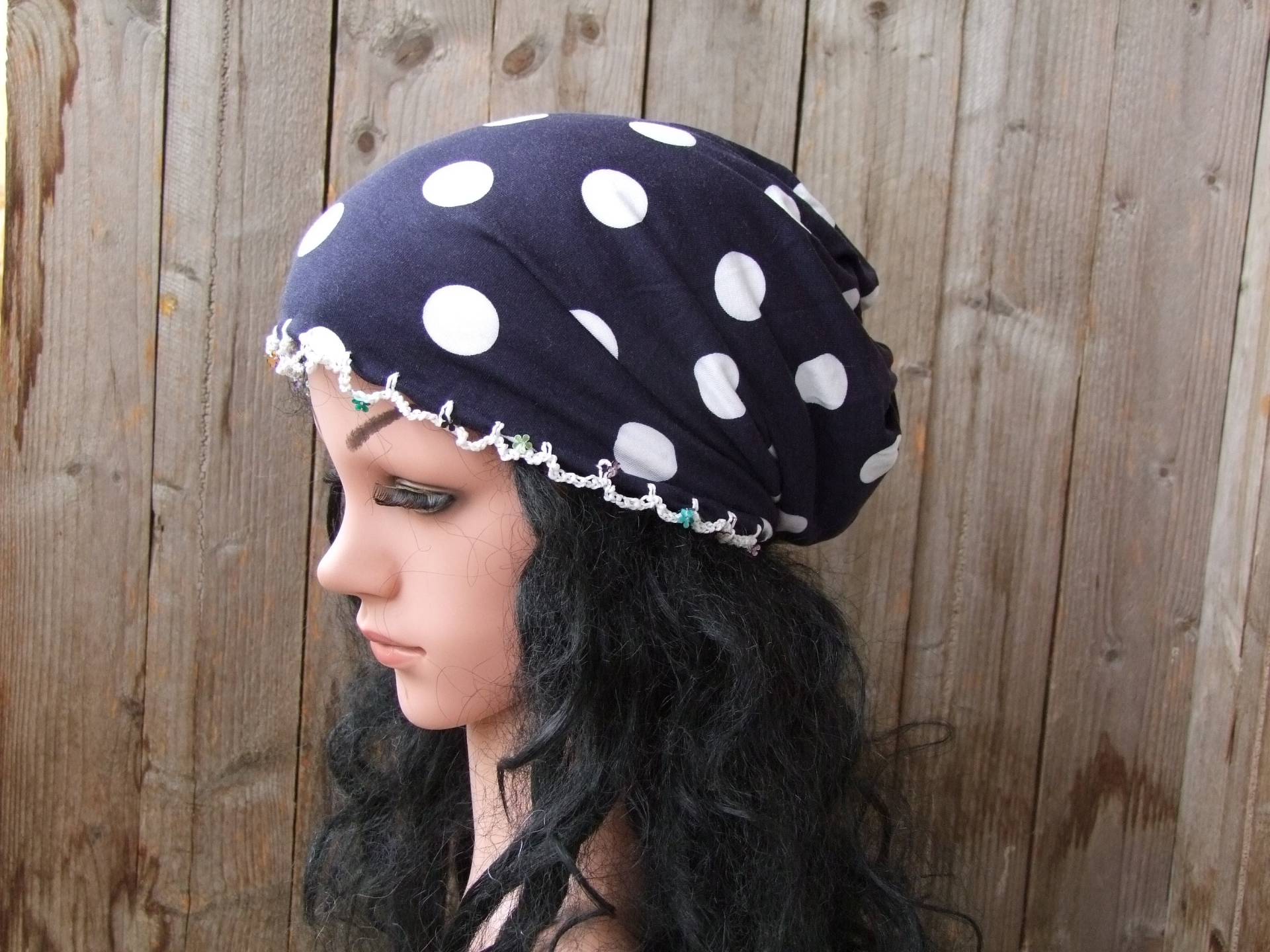 Leichte Damen Kopfbedeckung - Schöne Slouchy Beanie Coole Chemo/Krebs Patienten Hut Trendige Head Wraps Moderne Mützen Für Haar-Verlust von PepiZ