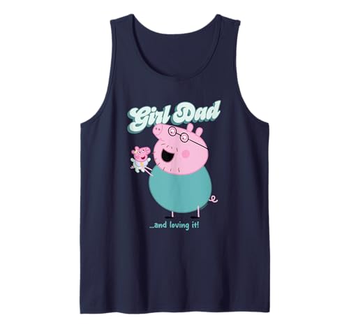 Herren Peppa Pig Daddy Pig Girl Dad and Loving It Tank Top von Peppa Pig