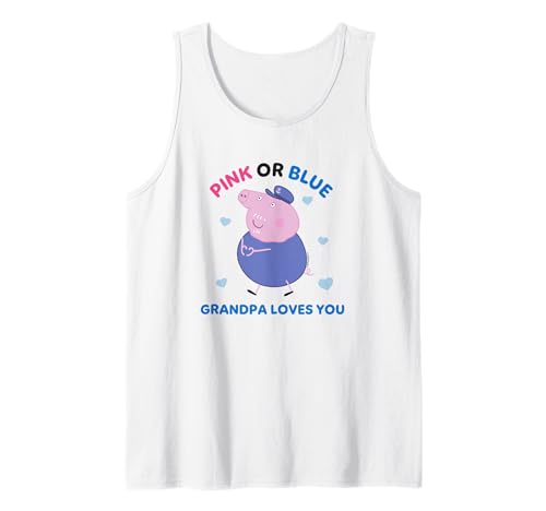 Herren Peppa Pig Pink Or Blue Grandpa Pig Loves You Tank Top Herren Peppa Pig Pink Or Blue Grandpa Pig Loves You Tank Top von Peppa Pig