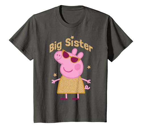 Kinder Peppa Pig Big Sister Sparkle Sunglasses Portrait T-Shirt von Peppa Pig