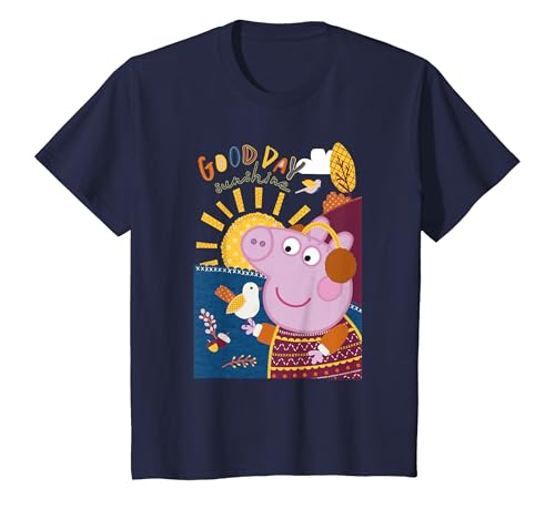 Kinder Peppa Pig Good Day Sunshine Colorful Nature Portrait T-Shirt von Peppa Pig