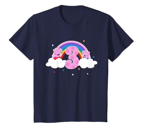 Kinder Peppa Wutz And George, 3rd Birthday Rainbow T-Shirt von Peppa Pig
