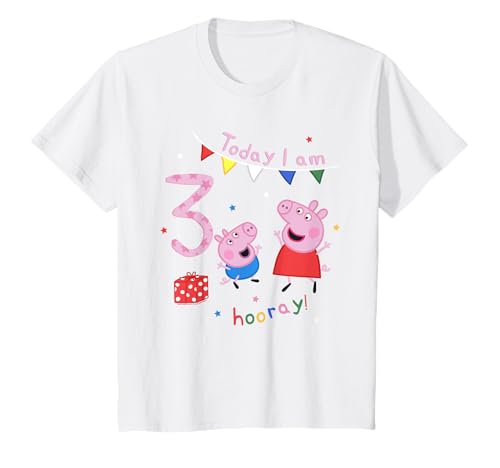 Kinder Peppa Wutz And George, Today I Am 3rd Birthday T-Shirt von Peppa Pig