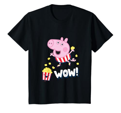 Kinder Peppa Wutz- George Wow Popcorn T-Shirt von Peppa Pig