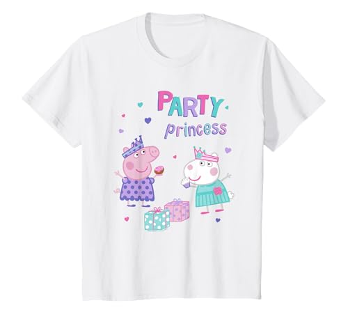 Kinder Peppa Wutz Party Princess With Suzy Sheep Birthday T-Shirt von Peppa Pig