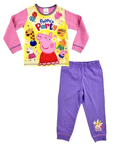 Peppa Pig, 2-teiliges Mädchen-Schlafanzug-Set "Peppa's Party", Rosa, Alter 18 Monate – 5 Jahre, mehrfarbig, 4-5 Years von Peppa Pig