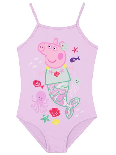 Peppa Pig Badeanzug | Meerjungfrau Strandkostüm Für Mädchen | Sommer-Badeanzug Für Mädchen | Lila 110 von Peppa Pig