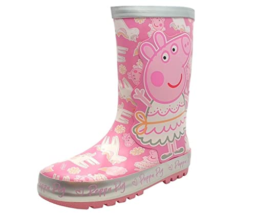 Peppa Pig Ballerina-Gummistiefel in Rosa und Silber, rose, 27 EU von Peppa Pig