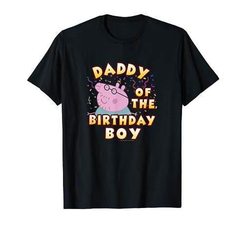 Peppa Pig Daddy Of The Birthday Boy Confetti Logo T-Shirt von Peppa Pig