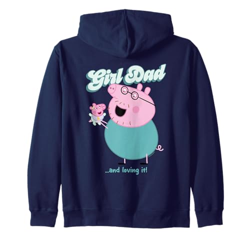 Peppa Pig Daddy Pig Girl Dad and Loving It Kapuzenjacke von Peppa Pig