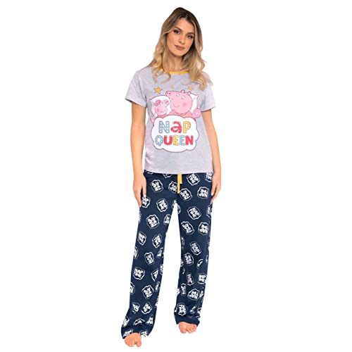 Peppa Pig Damen Mama Schwein Pyjamas Grau XXL von Peppa Pig