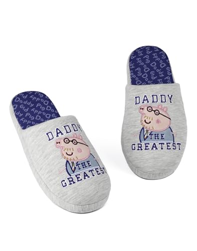 Peppa Pig-Hausschuhe Mens Erwachsene Papa-Geschenk-Slip auf Hausschuhen 41-42 EU von Peppa Pig