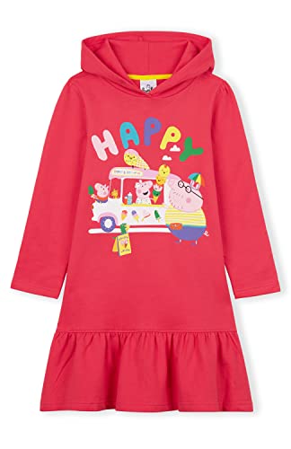 Peppa Pig Hoodie Kleid Mädchen, Peppa Wutz Pullover Mädchen Kleid (Rosa, 18-24 Monate) von Peppa Pig