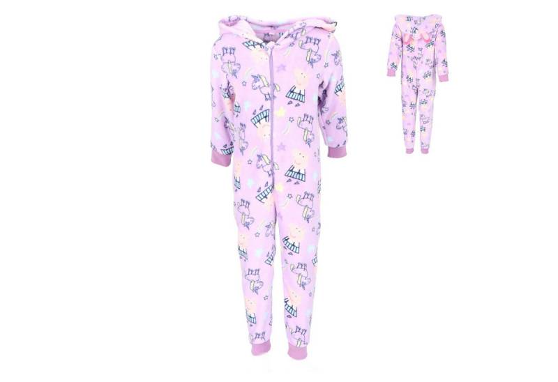 Peppa Pig Jumpsuit Peppa Pig Fleece Jumpsuit Onesie Pyjamas mit Hoodie 98/104 cm von Peppa Pig