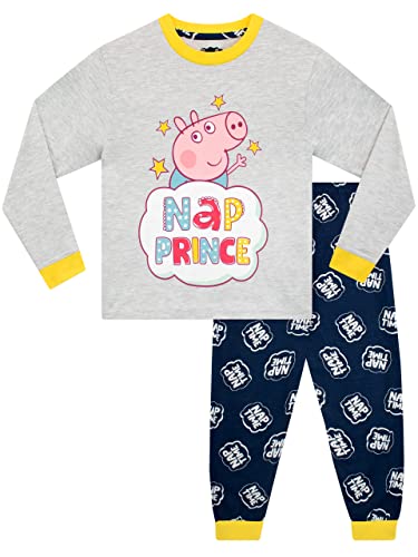 Peppa Pig Jungen George Pig Pyjamas Nachtwäsche für Kinder Grau 110 von Peppa Pig
