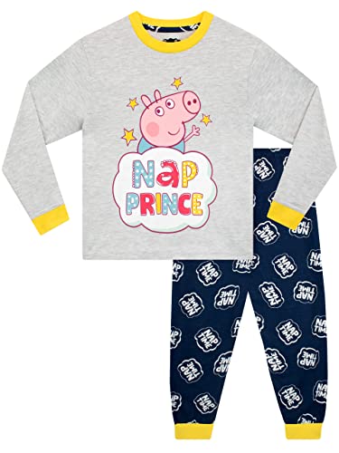 Peppa Pig Jungen George Pig Pyjamas Nachtwäsche für Kinder Grau 116 von Peppa Pig