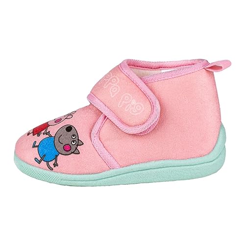 Peppa Pig Jungen Unisex Kinder Peppa Wutz Hausschuhe Slipper, Rosa, 25 EU Schmal von Peppa Pig