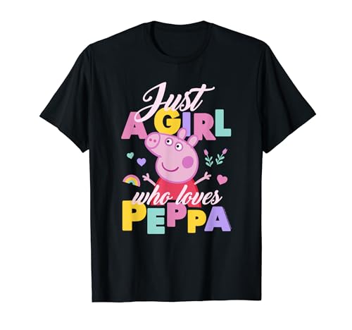 Peppa Pig Just A Girl Who Loves Peppa Playing Cheerfully T-Shirt von Peppa Pig