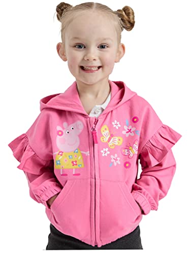 Peppa Pig Kapuzenjacke mit Reißverschluss für Mädchen, Peppa Pig, 5-6 Years von Peppa Pig
