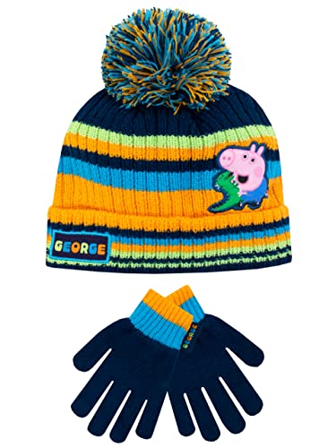 Peppa Pig Kinder Wintermütze und Handschuhe Set George Pig Mehrfarbig One Size von Peppa Pig
