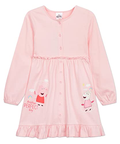 Peppa Pig Kleider für Mädchen aus Baumwolle, Peppa Wutz Mädchen Kleid Langarm (3-4 Jahre, Rosa) von Peppa Pig