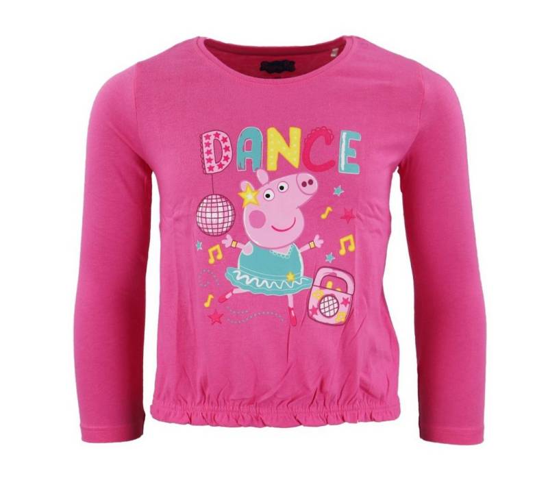 Peppa Pig Langarmshirt PEPPA Wutz Kinder T-Shirt langarm Bluse 100% Baumwolle von Peppa Pig