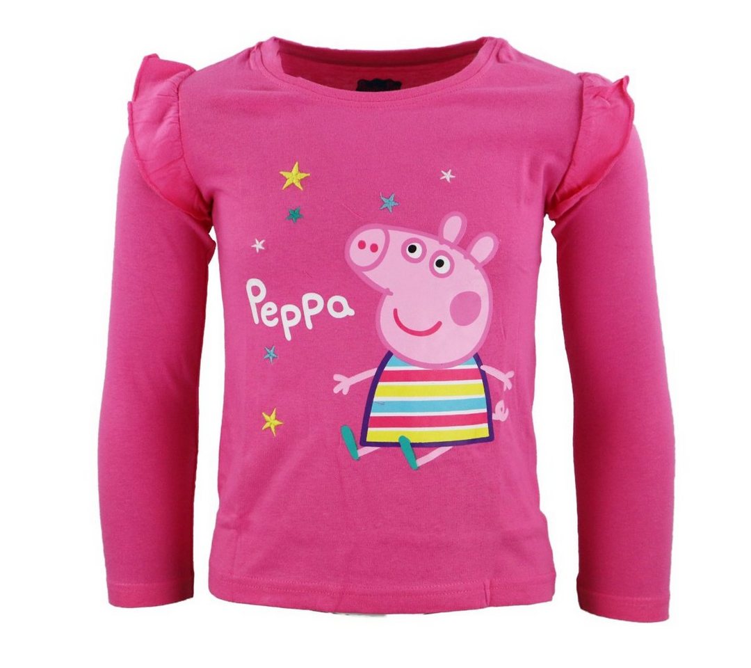 Peppa Pig Langarmshirt PEPPA Wutz Kinder langarm T-Shirt 100% Baumwolle von Peppa Pig