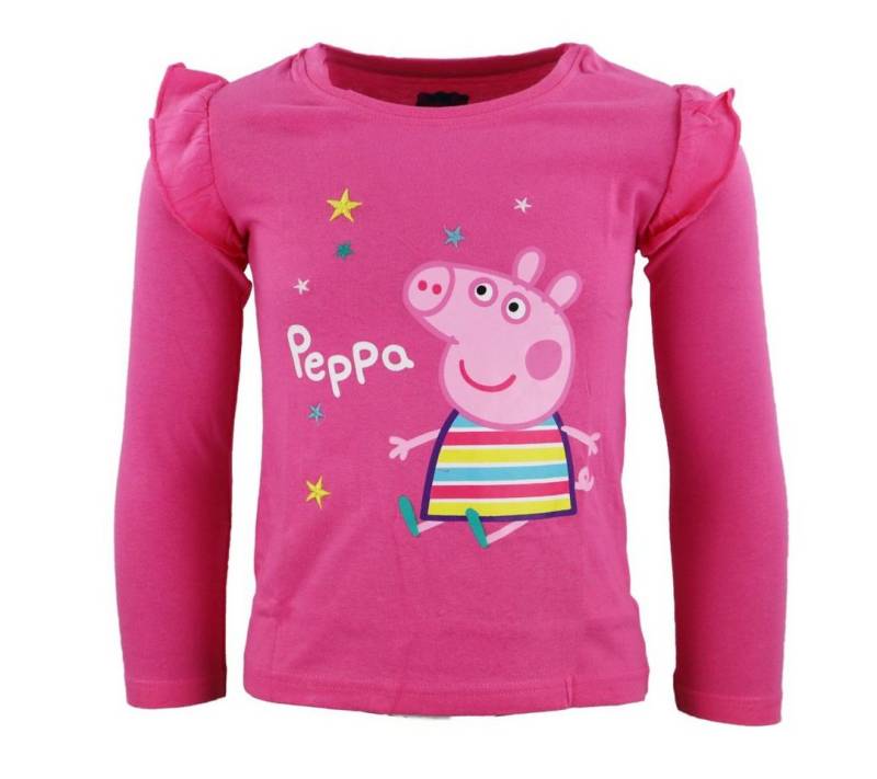 Peppa Pig Langarmshirt PEPPA Wutz Kinder langarm T-Shirt 100% Baumwolle von Peppa Pig