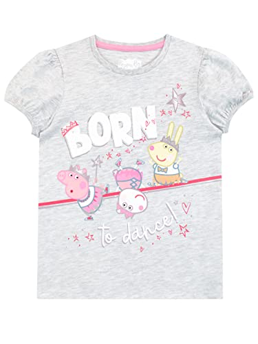 Peppa Pig Mädchen Ballerina T-Shirt Peppa Wutz Grau 104 von Peppa Pig