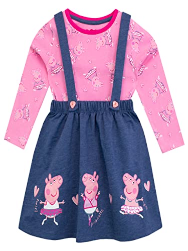 Peppa Pig Mädchen Latzkleid und Top-Set Mehrfarbig 116 von Peppa Pig