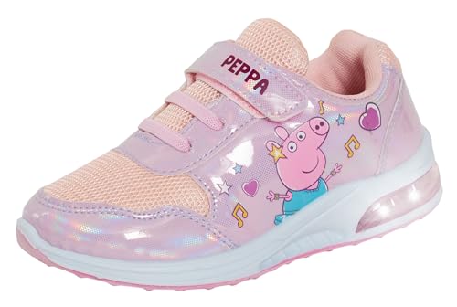 Peppa Pig Mädchen Leuchtende Turnschuhe Kinder Rosa Sportschuhe mit Blinklichtern, rosa / weiß, 27 EU von Peppa Pig