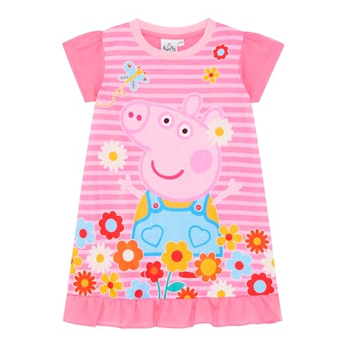 Peppa Pig Mädchen-Nachthemd mit Blumenmuster, rose, 3-4 Jahre von Peppa Pig