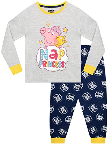 Peppa Pig Mädchen Peppa Pig Pyjamas Nachtwäsche für Kinder Grau 110 von Peppa Pig