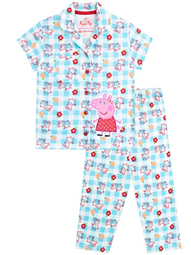 Peppa Pig Mädchen Schlafanzug Blau 116 von Peppa Pig