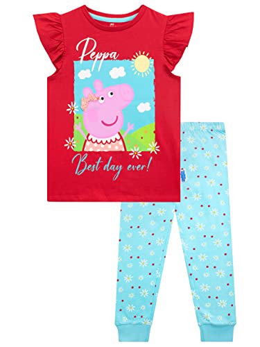 Peppa Pig Mädchen Schlafanzug Rot 128 von Peppa Pig