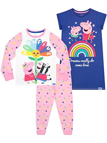 Peppa Pig Mädchen Schlafanzug und Nachthemd Mehrfarbig 110 von Peppa Pig