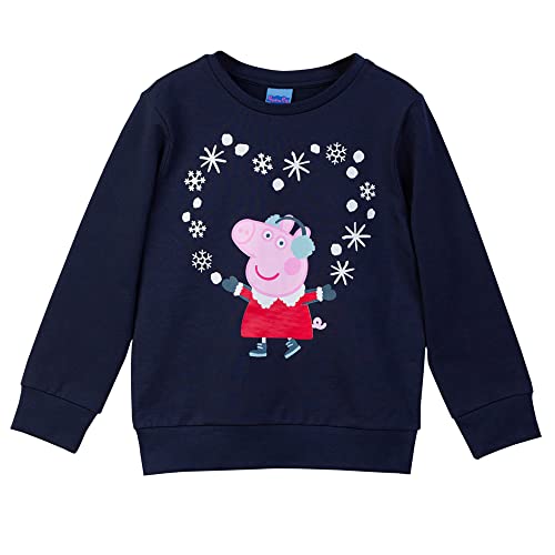 Peppa Pig Mädchen Sweatshirt mit Peppa Wutz 82670 blau, Größe 92, 2 Jahre von Peppa Pig