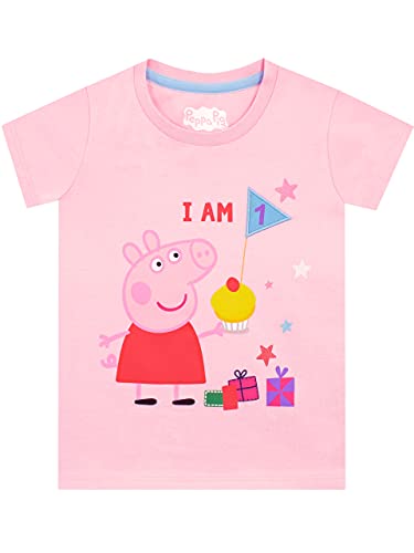 Peppa Pig Mädchen T-Shirt 'Ich Bin 1' Rosa 92 von Peppa Pig