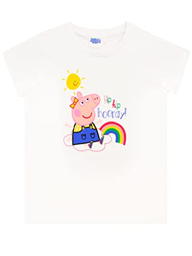 Peppa Pig Mädchen T-Shirt Weiß 92 von Peppa Pig