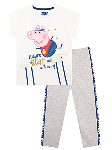 Peppa Pig Mädchen Top und Leggings Weiß 104 von Peppa Pig